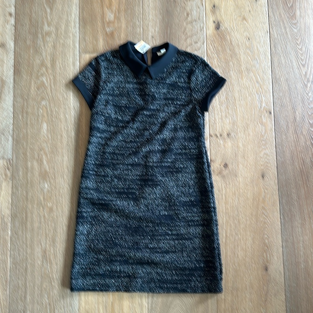 Maison Jules tailored dress, black, small, polyester & cotton